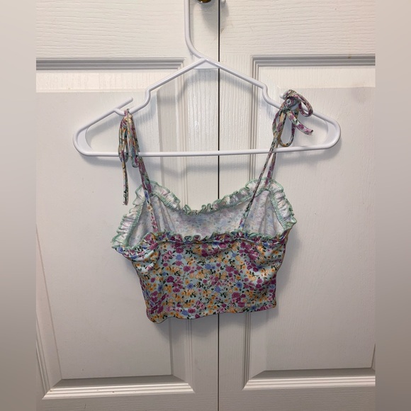 Shein cropped floral tank top- XS - Picture 2 of 4